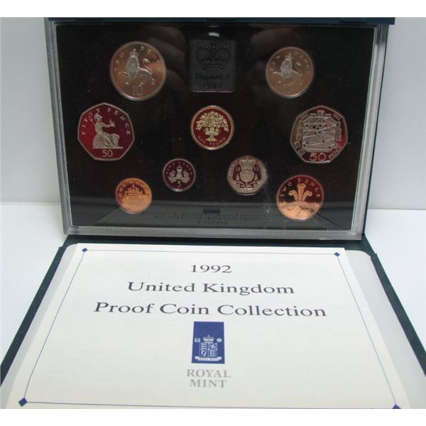 1992 UK - Great Britain Proof Coin Collection From Royal Mint