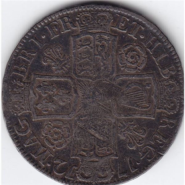 1712 Great Britain (UK) Sterling Silver Half Crown Coin - Anne