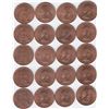 Image 2 : 20 x 1962 UK - Great Britain - One Penny Coins (AU - UNC) -- STILL RED!!