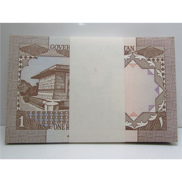 100 Consecutive Government Of Pakistan 1 Rupee Bank Notes With Original Paper Wrap