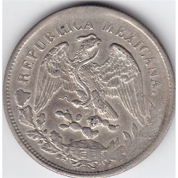 1899 F.Z. Mexico Zacatecas 8 Reales Silver Coin