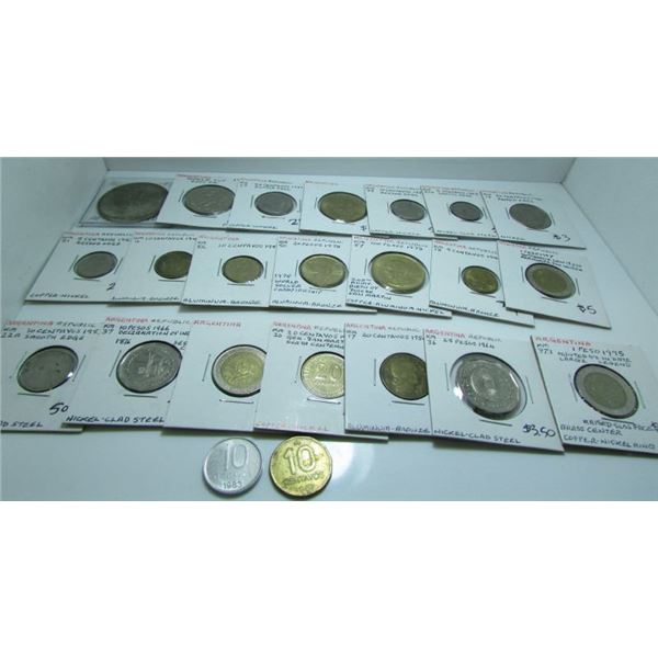 23 Assorted Argentina Coins & Medals - Including 1978 FIFA World Cup Coin