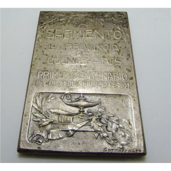 1911 Argentina - Province Of Buenos Aires Plaque