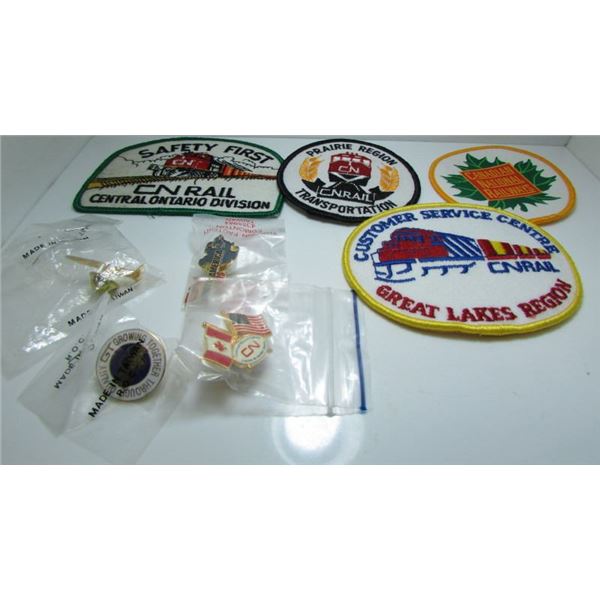 CN Rail Patch & Pin Lot - Circa 1990's