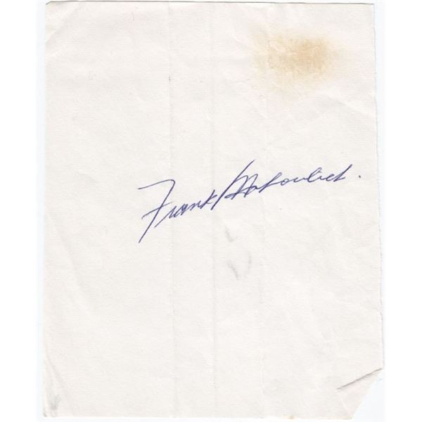Frank Mahovlich Autograph On 1967 Hocky Caravan Slip