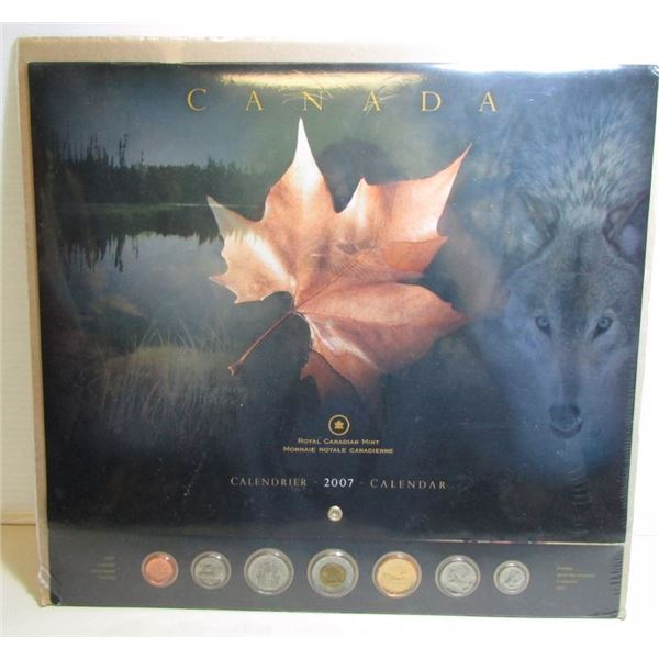 2007 Royal Canadian Mint Calendar With Uncirculated Coin Set