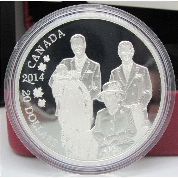 2014 Canada $20 Fine Silver Coin - Royal Generations By RCM