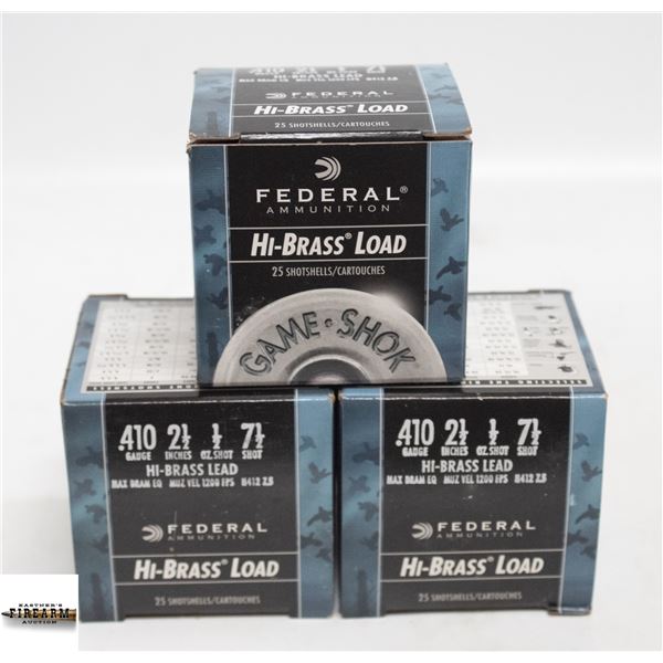 75 FEDERAL GAME-SHOK 2 1/2" .410 SHELLS