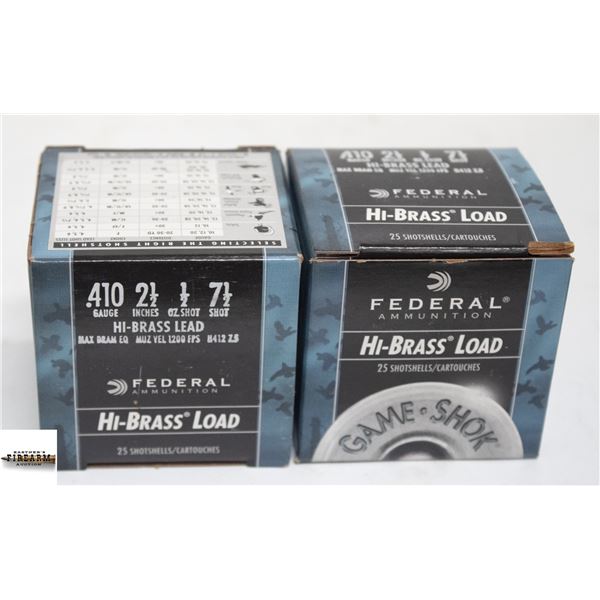 50 FEDERAL GAME-SHOK 2 1/2" .410 SHELLS
