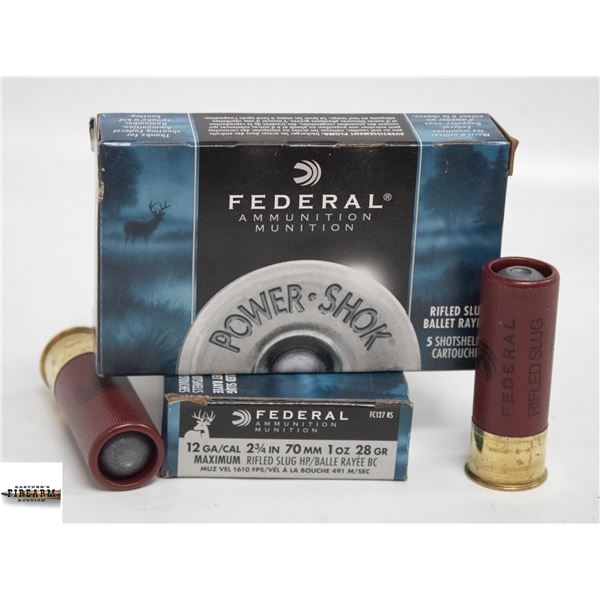 10 FEDERAL POWER-SHOK 12 GAUGE RIFLED SLUGS