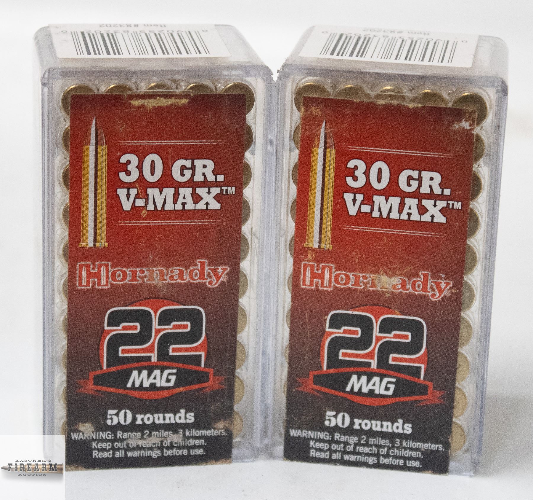 100 HORNADY .22 MAG 30 GR V-MAX CARTRIDGES