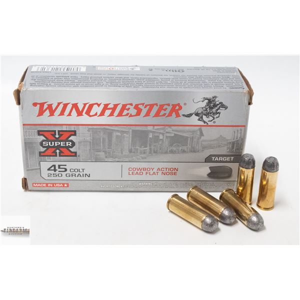 50 WINCHESTER SUPER X 45 COLT 250 GRAIN CARTRIDGES