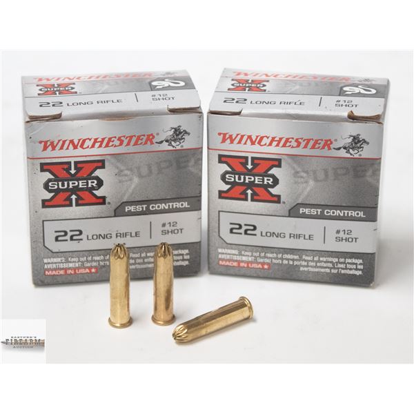 100 WINCHESTER SUPER X .22 LR #12 SHOT CARTRIDGES