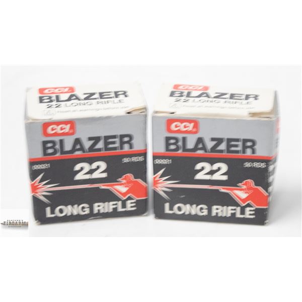 100 CCI BLAZER .22 LONG RIFLE CARTRIDGES