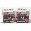 100 CCI BLAZER .22 LONG RIFLE CARTRIDGES