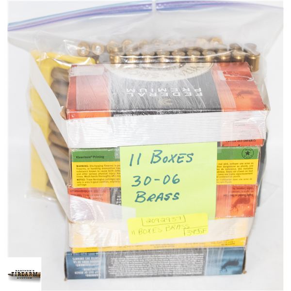 11 BOXES OF 30-06 BRASS