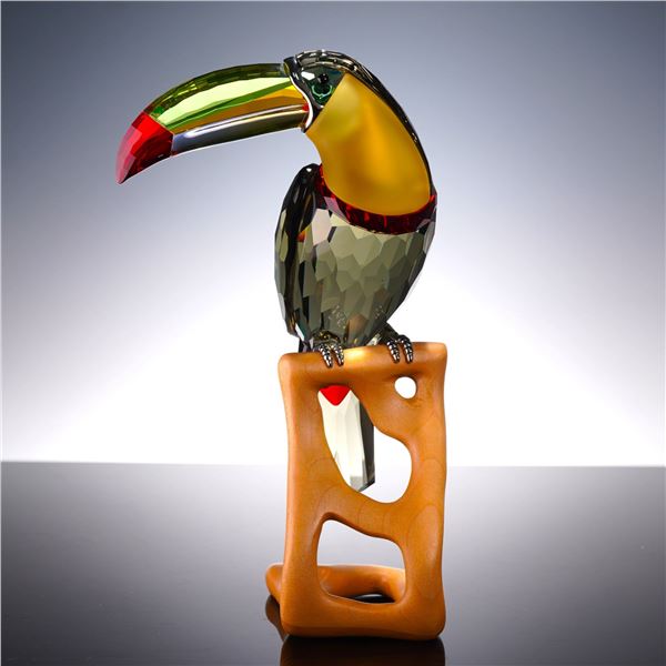 Swarovski Crystal Paradise Birds Figurine, Toucan Black Diamond