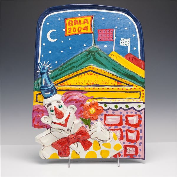 Juan Manuel Fernandez Fuentes One-of- a-Kind Clown Wall Art Plaque, Signed