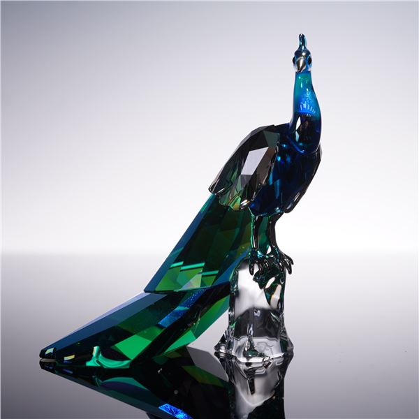 Swarovski Crystal 2013 SCS Loyalty Figurine, Peacock