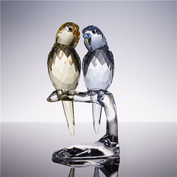 Swarovski Crystal Figurine Budgies 5004725