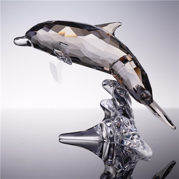 Swarovski Crystal Figurine, Dolphin Mother