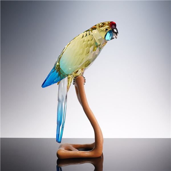 Swarovski Crystal Paradise Birds Figurine, Green Rosella