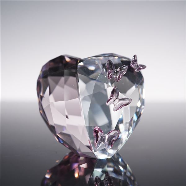 Swarovski Crystal Medium Violet Love Heart Paperweight