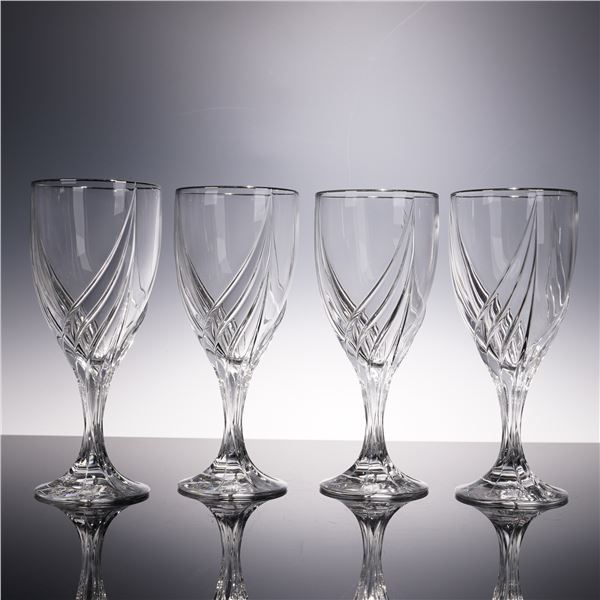 4pc Lenox Iced Tea Glasses, Debut Platinum