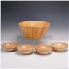 Image 1 : 5pc Home Wooden Salad Bowl Set