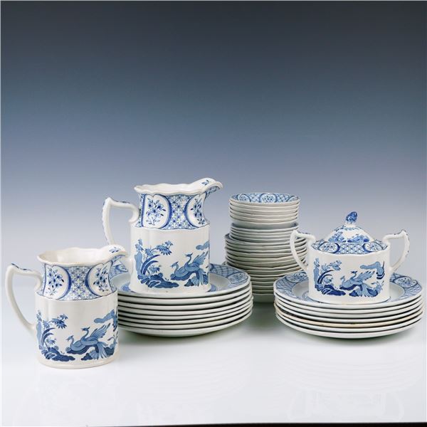 40pc Vintage Furnivals Dinnerware Set, Old Chelsea