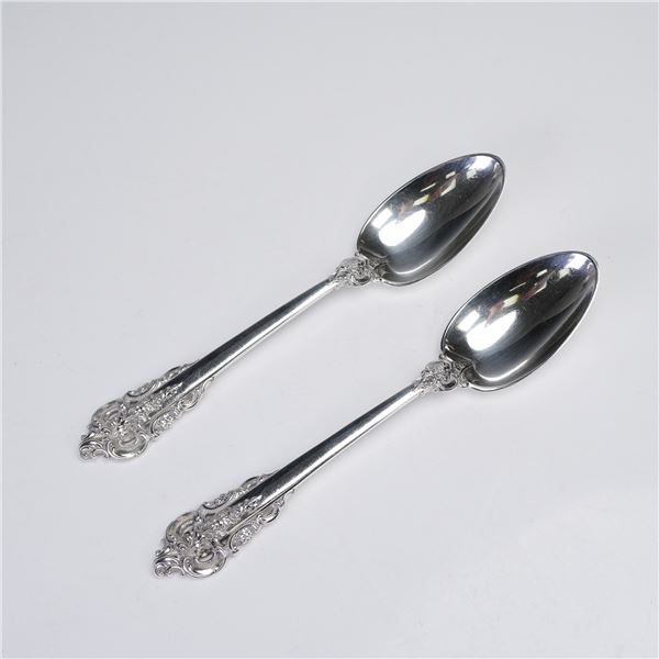 Pair of Wallace Sterling Silver Teaspoons, Grande Baroque