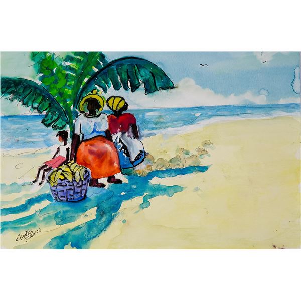 Charles Kontos, Original Watercolor Painting on Paper, Signed