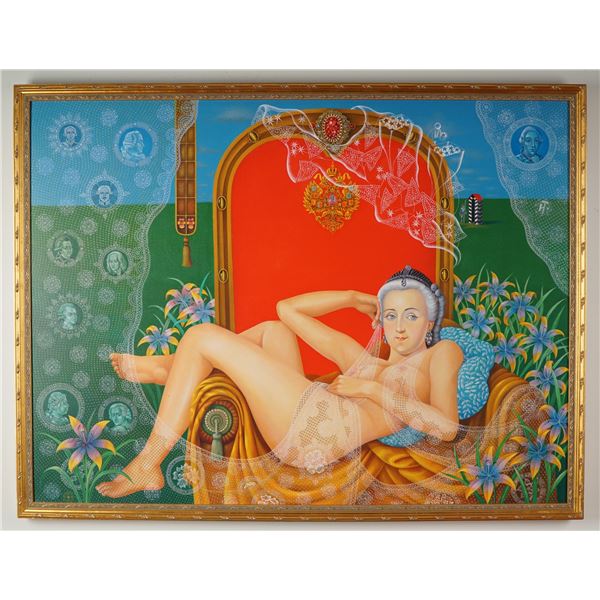 Igor Tulipanov, Framed Giclee on Canvas, Catherine (The Great)