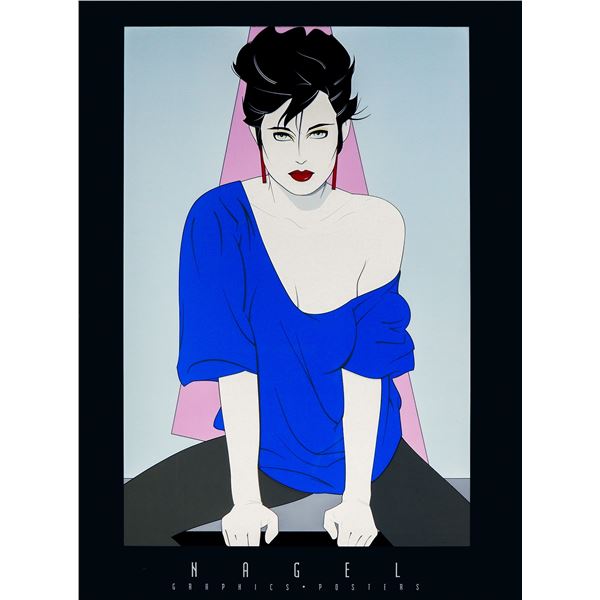 Patrick Nagel Framed Color Poster Blue Sweater by Graphics Posters