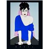 Image 1 : Patrick Nagel Framed Color Poster Blue Sweater by Graphics Posters