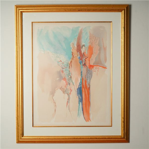 Jane Bazinet, Limited Edition Lithograph on Paper, Rainbow Frills, Signed