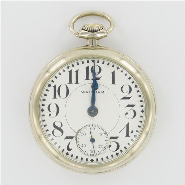 American Waltham Watch Co. 16S Nickel Silver Open Face Pocket Watch