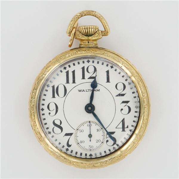 American Waltham Watch Co. 16S Pocket Watch, Derby Rolled Plate Case