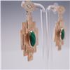 Image 4 : Sterling Silver Malachite Post Earrings