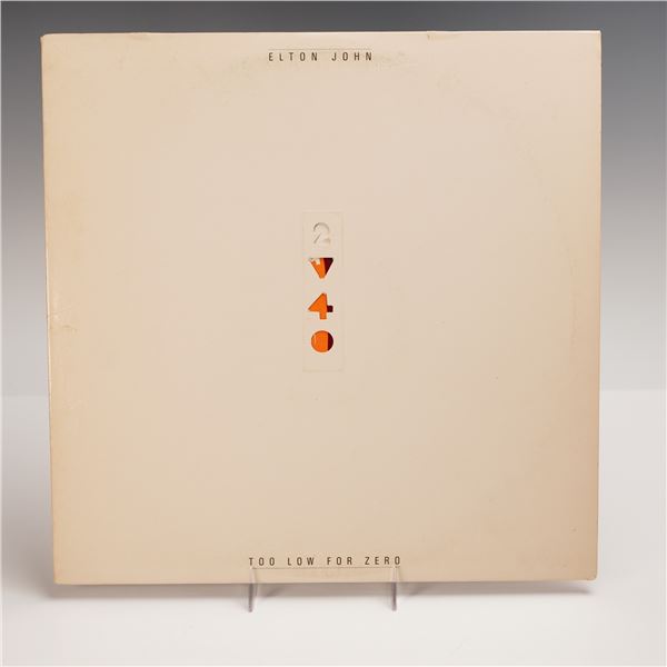 Geffen Records Elton John Vinyl Record, Too Low for Zero
