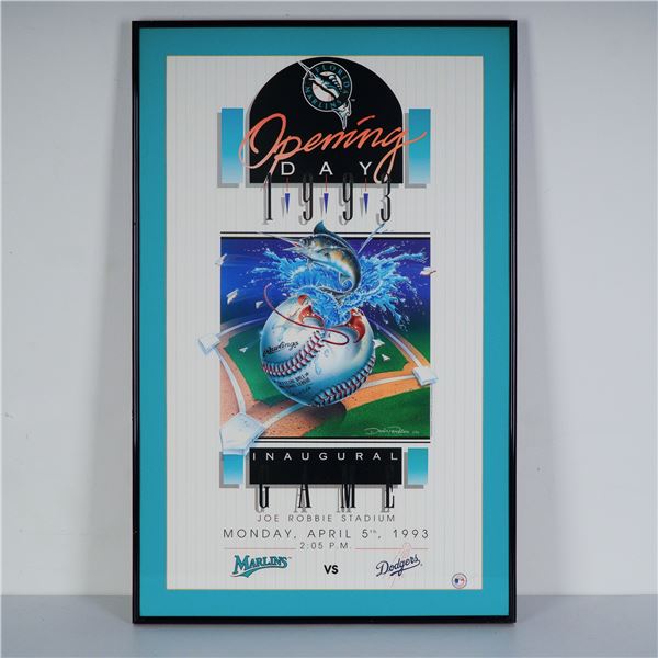 Florida Marlins 1993 Inaugural Opening Day Limited Edition Poster w/ COA