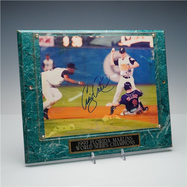 Craig Counsell Signed 1997 World Series Photo Plaque