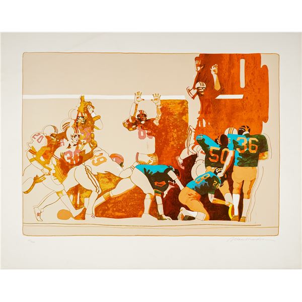 Allan Mardon, Lithograph on Paper, NFL Football Players, Signed & Numbered