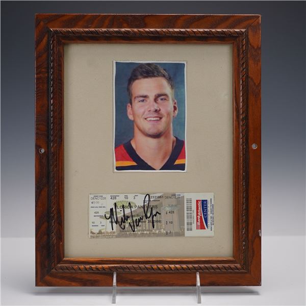 Framed Florida Panthers Game Ticket Signed by Mike Van Ryn