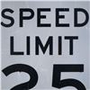 Image 2 : Vintage Area Speed Limit 25 Metal Road Sign