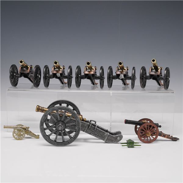 8pc Assorted Model Cannons, Mixed Styles and Finishes