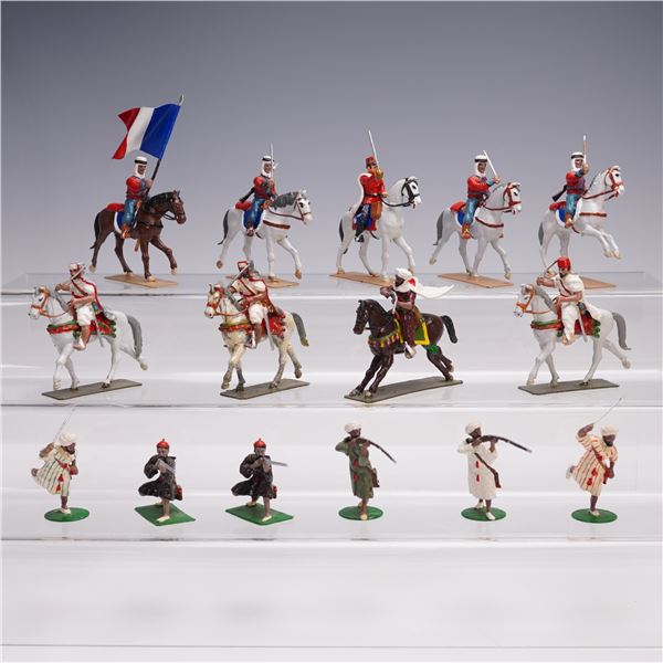 15pc French Spahis and Berber Toy Soldiers by Alymer