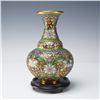 Image 2 : 4pc Chinese Cloisonne Vases with Wooden Stands