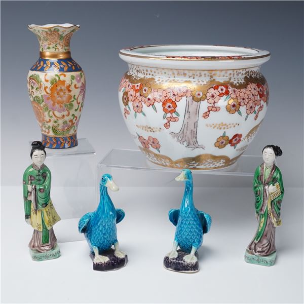 6pc Chinese and Japanese Figurines and Vases