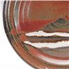 Image 2 : Studio Art Pottery Plate with Rust and Cream Glaze